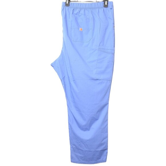 Carhartt C55101X Force Rockwall Men's Big & Tall Blue Scrub Pants Size: 5X - Picture 1 of 11